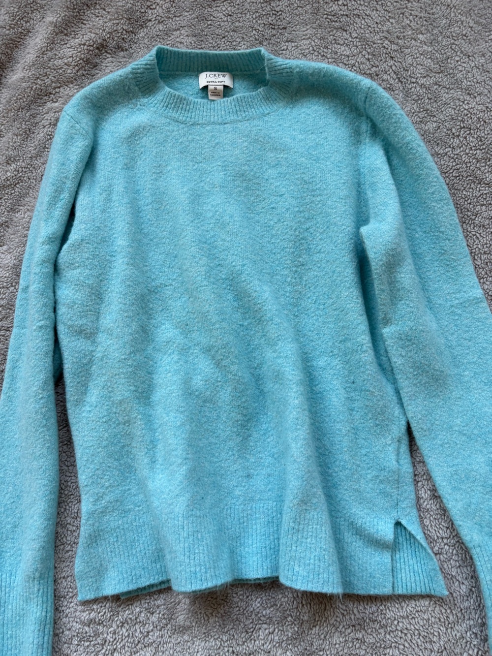 J. Crew Light Aqua Blue Crewneck Sweater